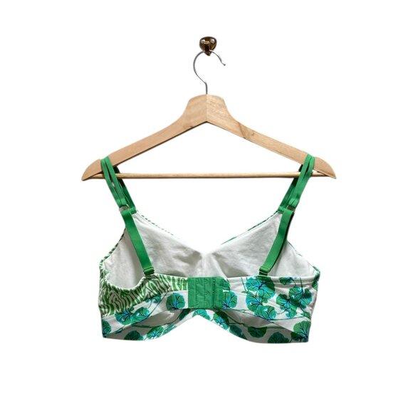 DVF For Target Geranium Leaf & Sea Twig Bralette Green Size XXL Boho Coastal - Picture 9 of 11